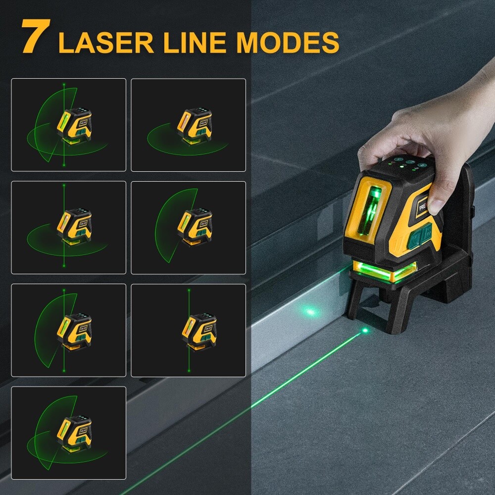PREXISO NEW 100Ft Rechargeable Self Leveling Laser Level Point Cross Laser Level
