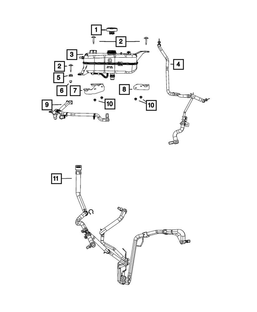 Genuine Mopar Coolant Bottle Bracket 68338207AA