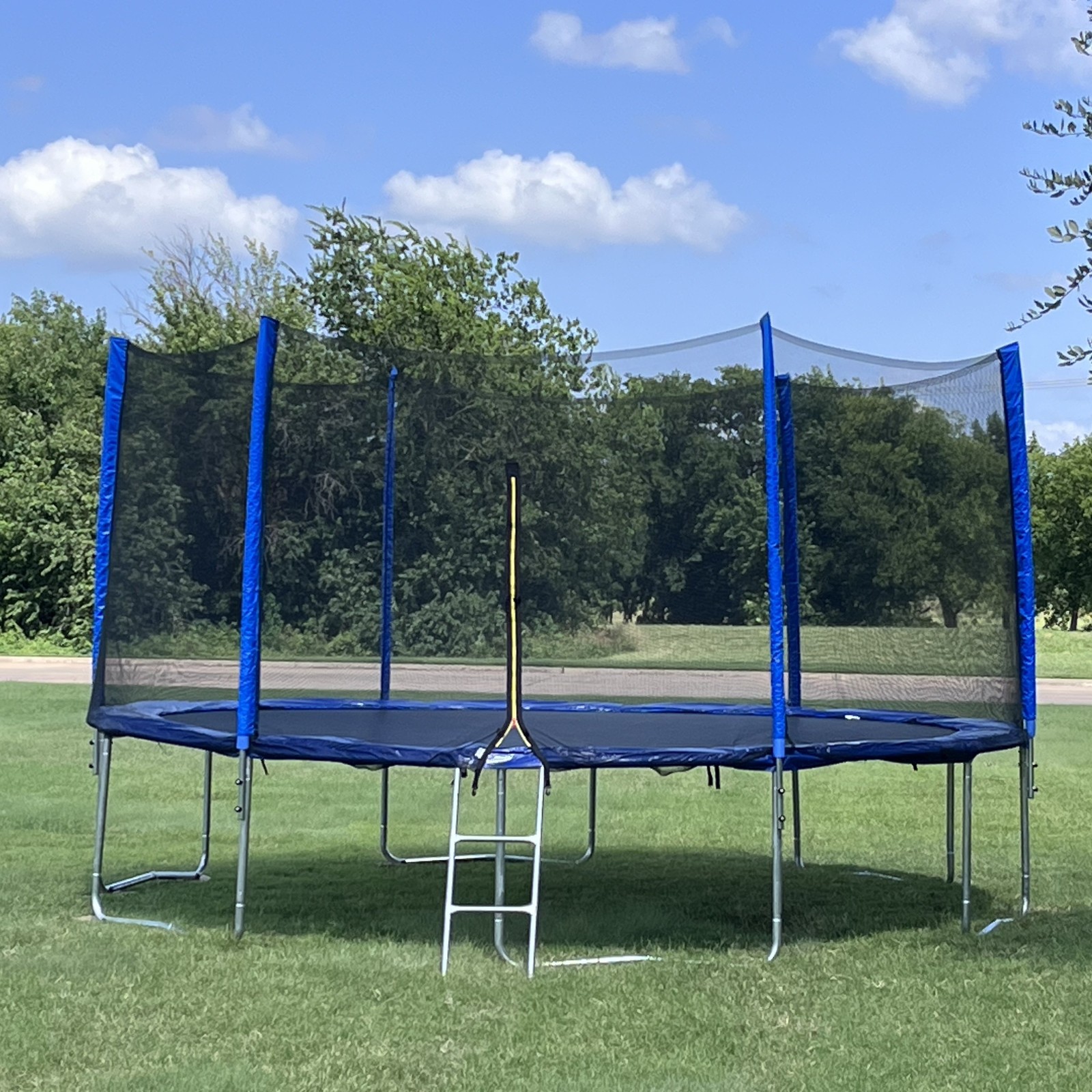 15FT Trampoline for Outdoor Recreation with Net & Ladder for Children and Adults