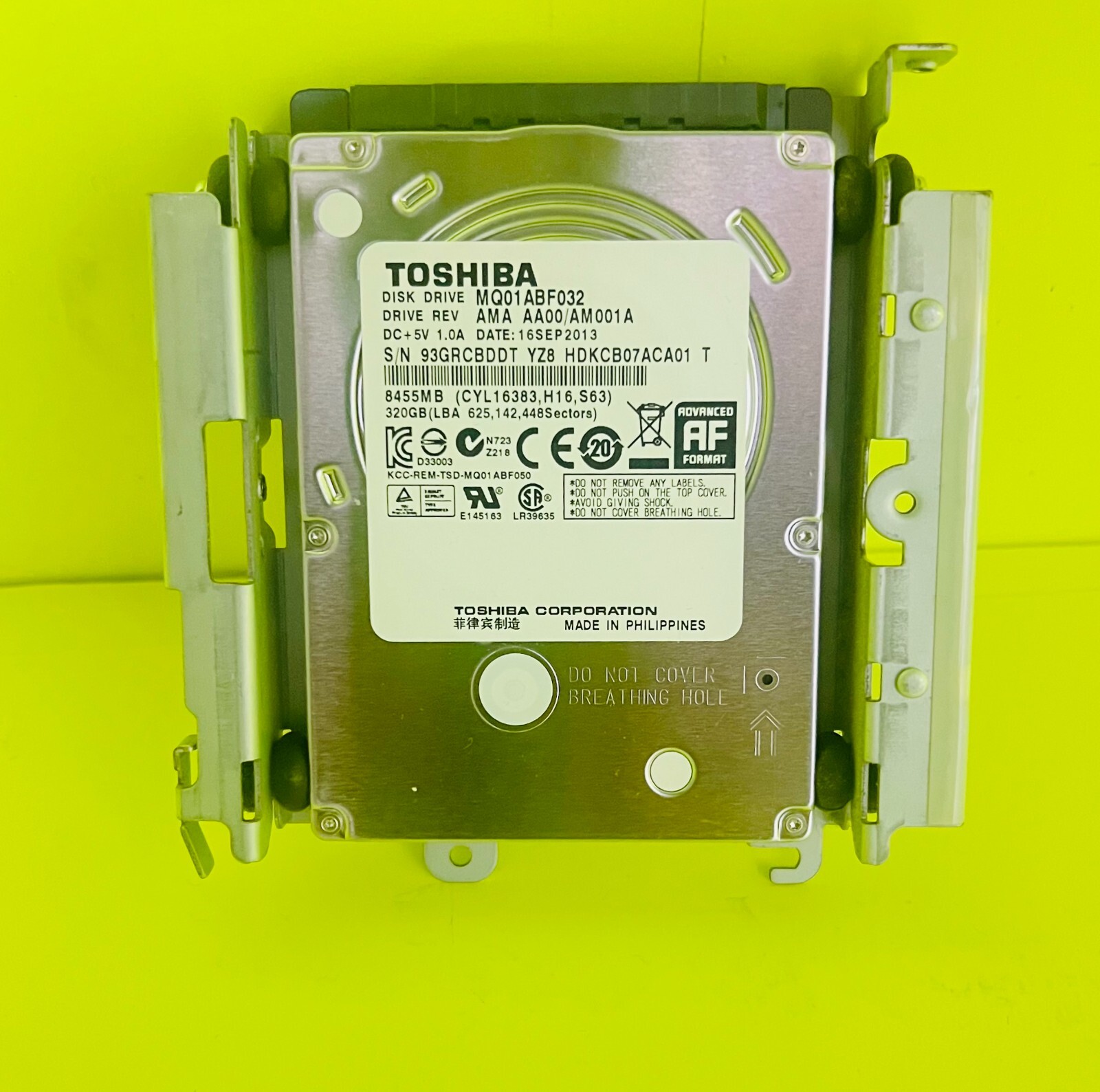 Canon Hard Drive HDD W. Firmware for IR Advance 6255 6265 6275 TESTED