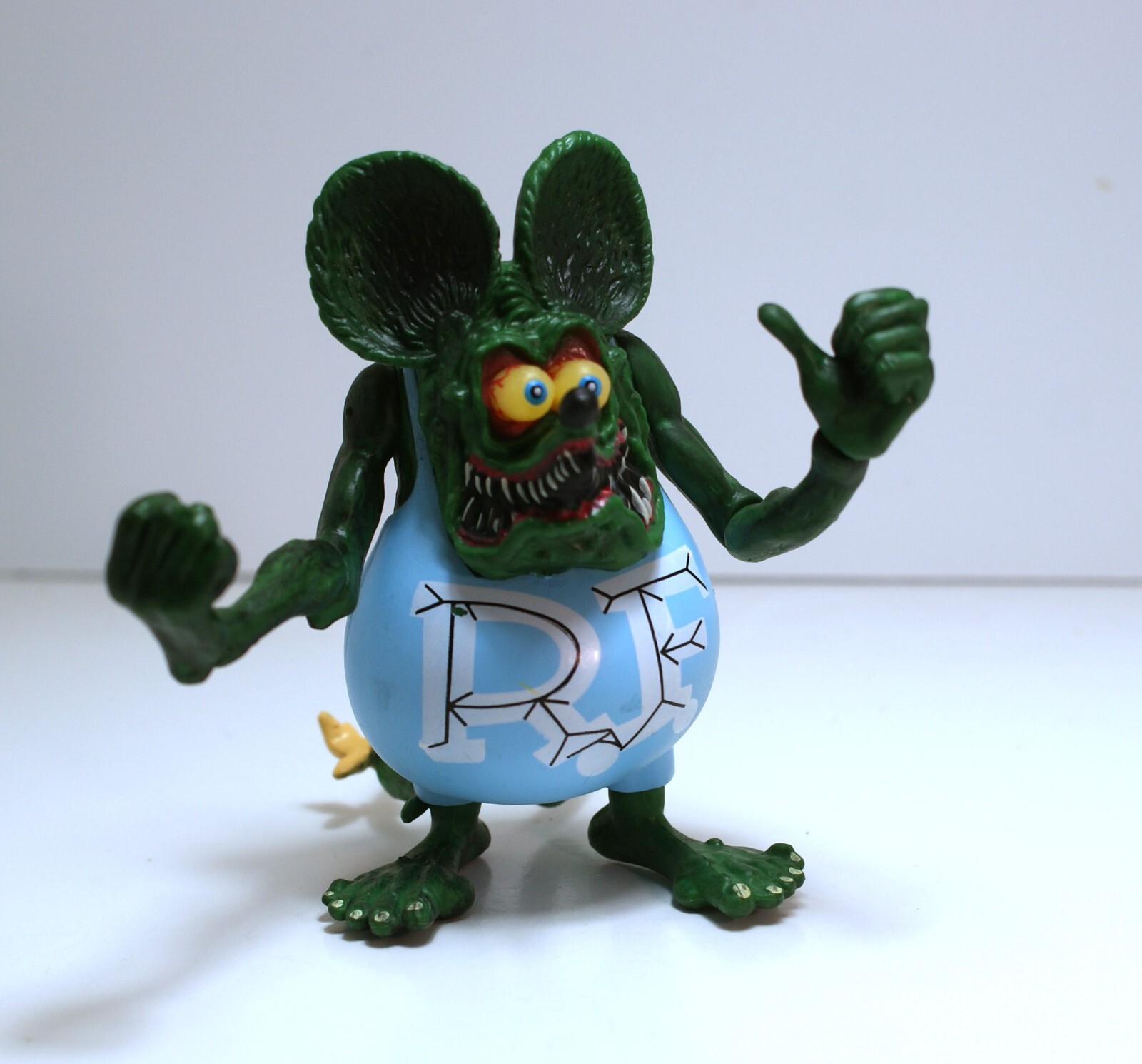 Hard to find  Rat Fink " Big Daddy" ED Roth PVC BLUE color! Adult collectible