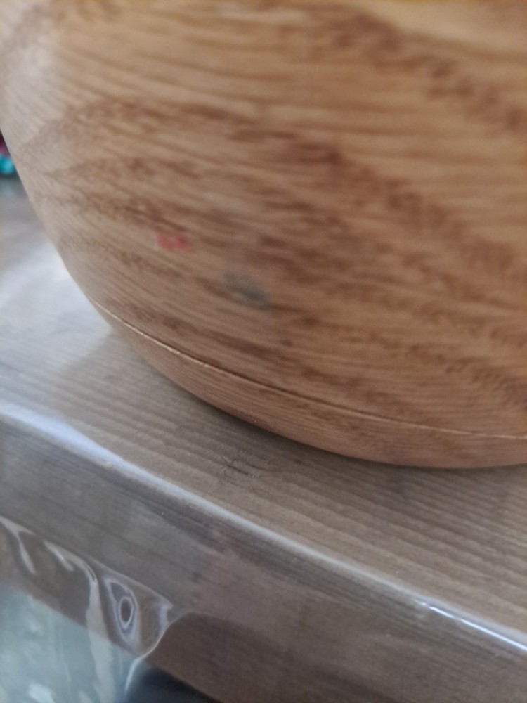 Hand Turned BOWL Thick Solid Wood 7”W x 4"T *NEW