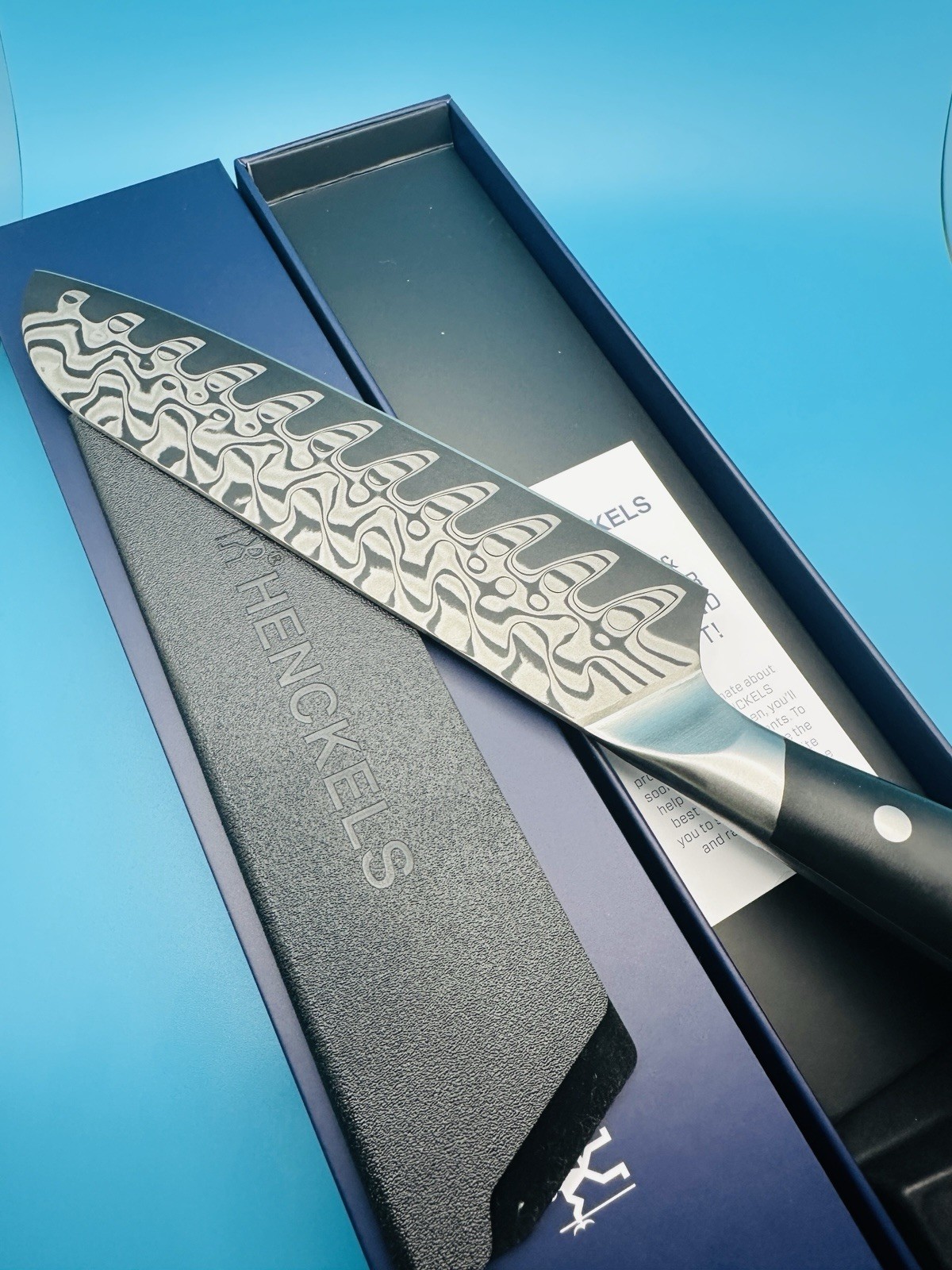 Henckels Compass Damascus Santoku Knife 7" D60 Forged Chef Kitchen Cutlery NEW