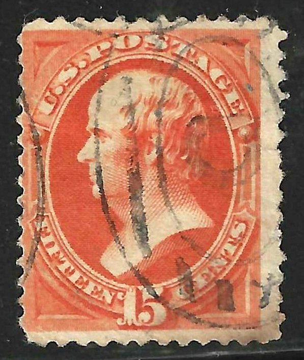 Sc #152 or 189 Lighter Cancel  15 Cent Hamilton Banknote US 87A42