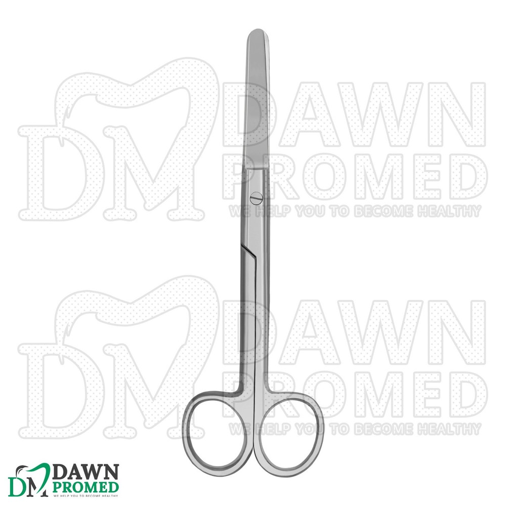 6 Pcs Operating Scissors 4.5" Straight Blunt Blunt Round Pattern Surgical Set