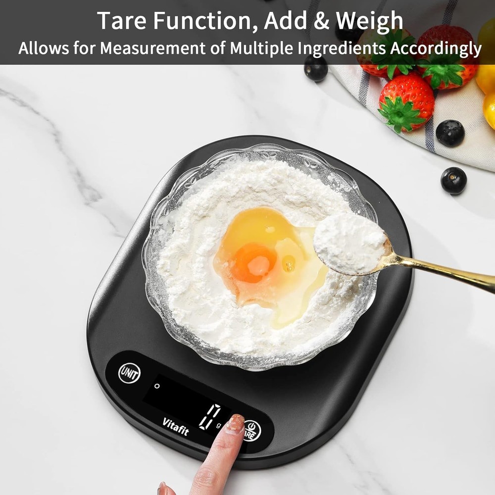33lb/15kg Digital Kitchen Scale with High Accuracy & LED Display