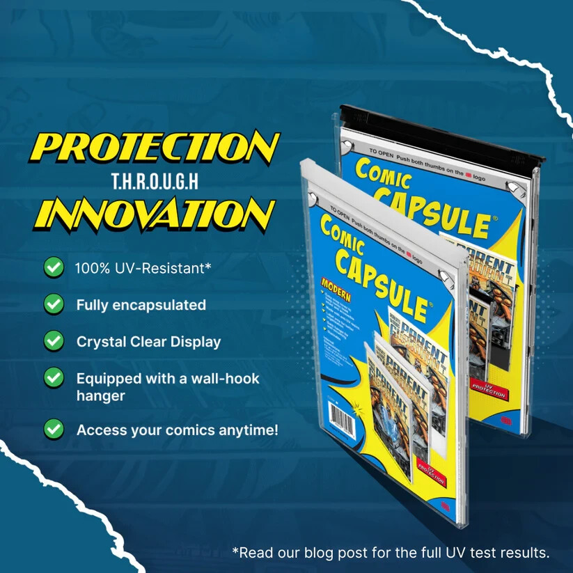 5 Current Modern ComicCapsule Clear Comic Book Plastic Protector UV Protection