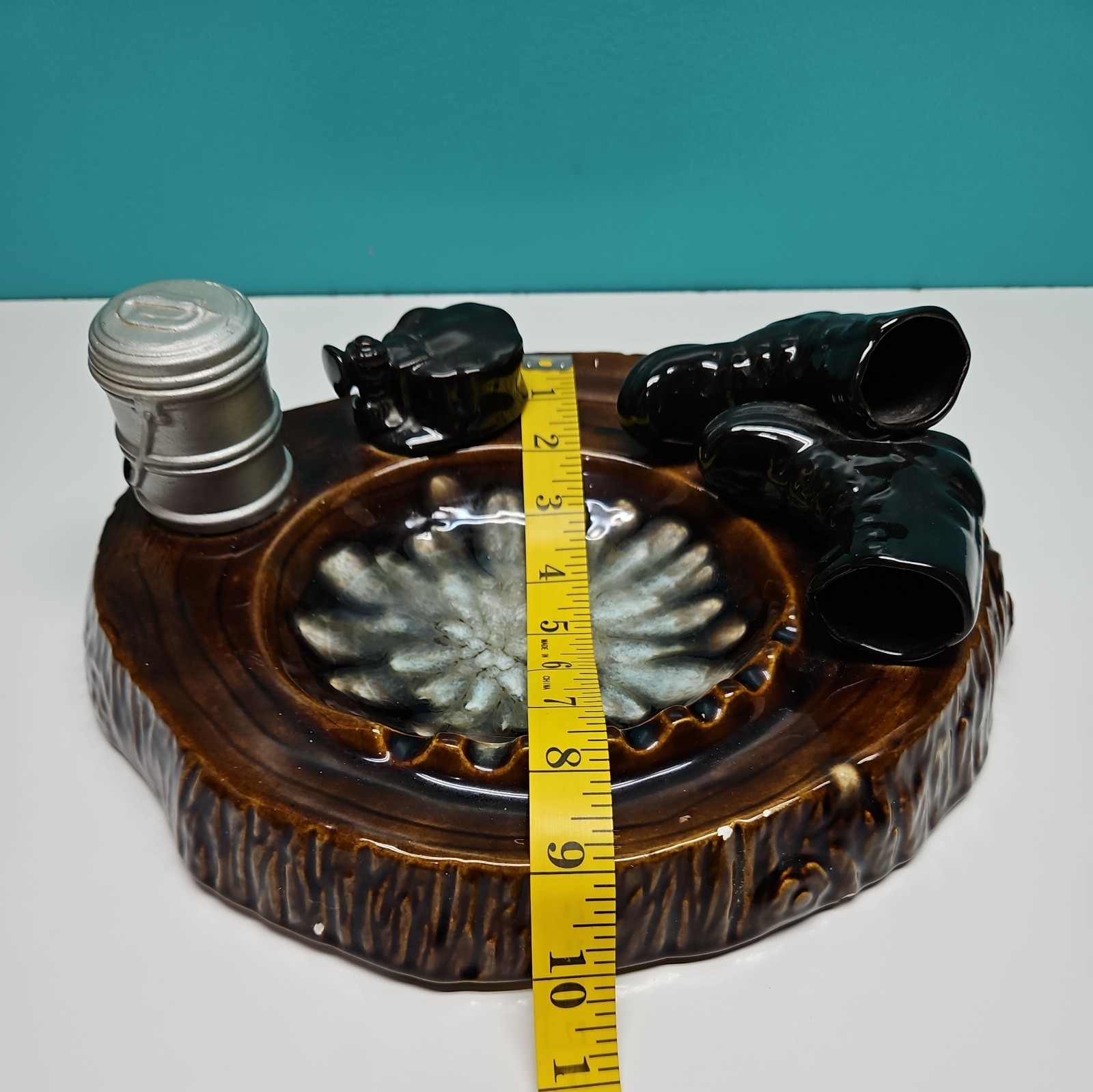 Vintage Coal Miner's Ashtray Large 11” Ceramic