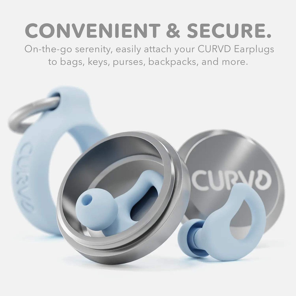 CURVD Everyday™ Earplugs + Case Clip