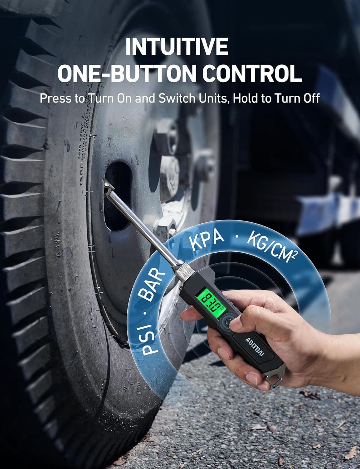 AstroAI Heavy Duty Digital Tire Pressure Gauge 0-230 PSI Calibrated ANSI B40.7