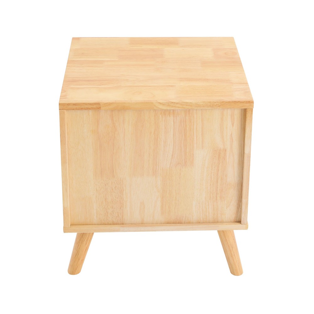 Modern Rectangular Sofa Side Table Bedside Table With Drawer Wood Color NEW/US