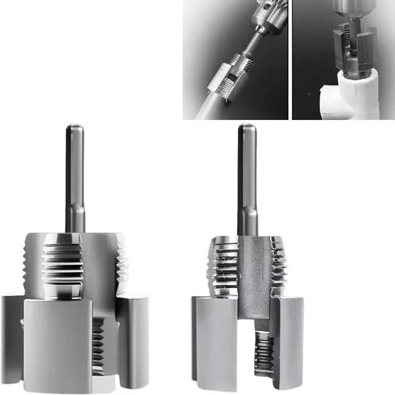 2pcs Integrated Internal & External Pipe Threading-Tool,PVC Pipe Threader Kit