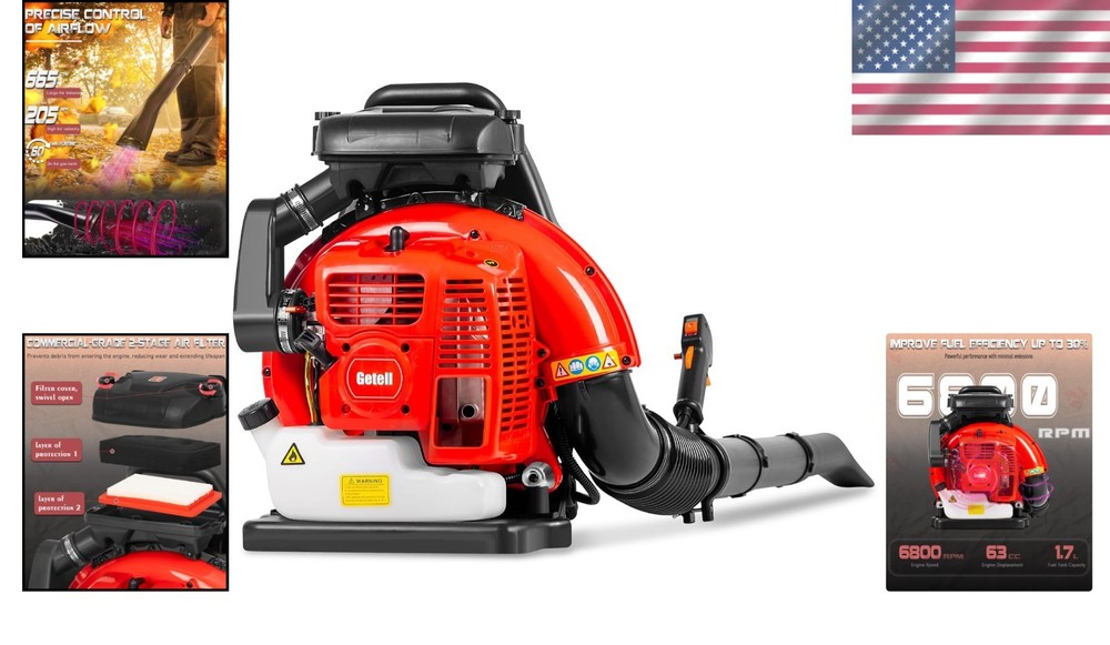 Professional Gas Backpack Blower - 665 CFM Output