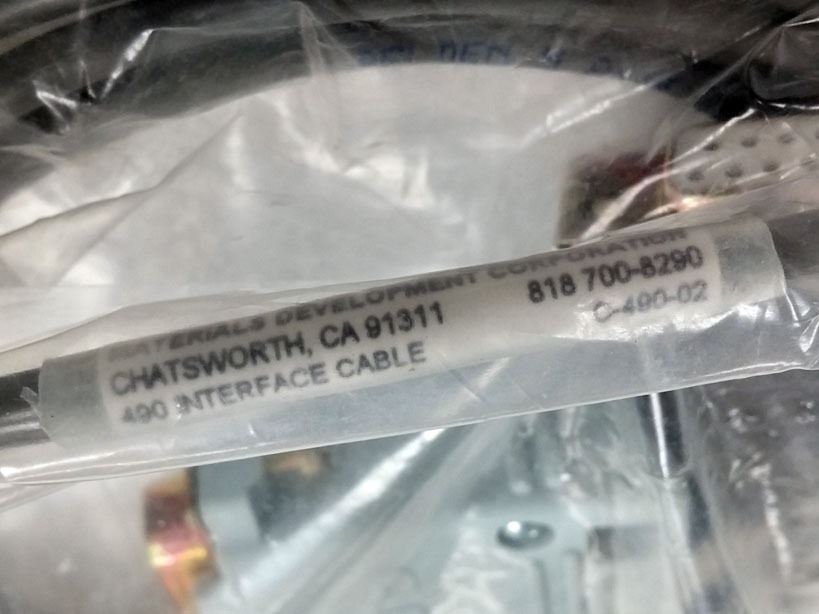 Materials Development Corporation MDC 490 Interface Cable, C-490-02, New