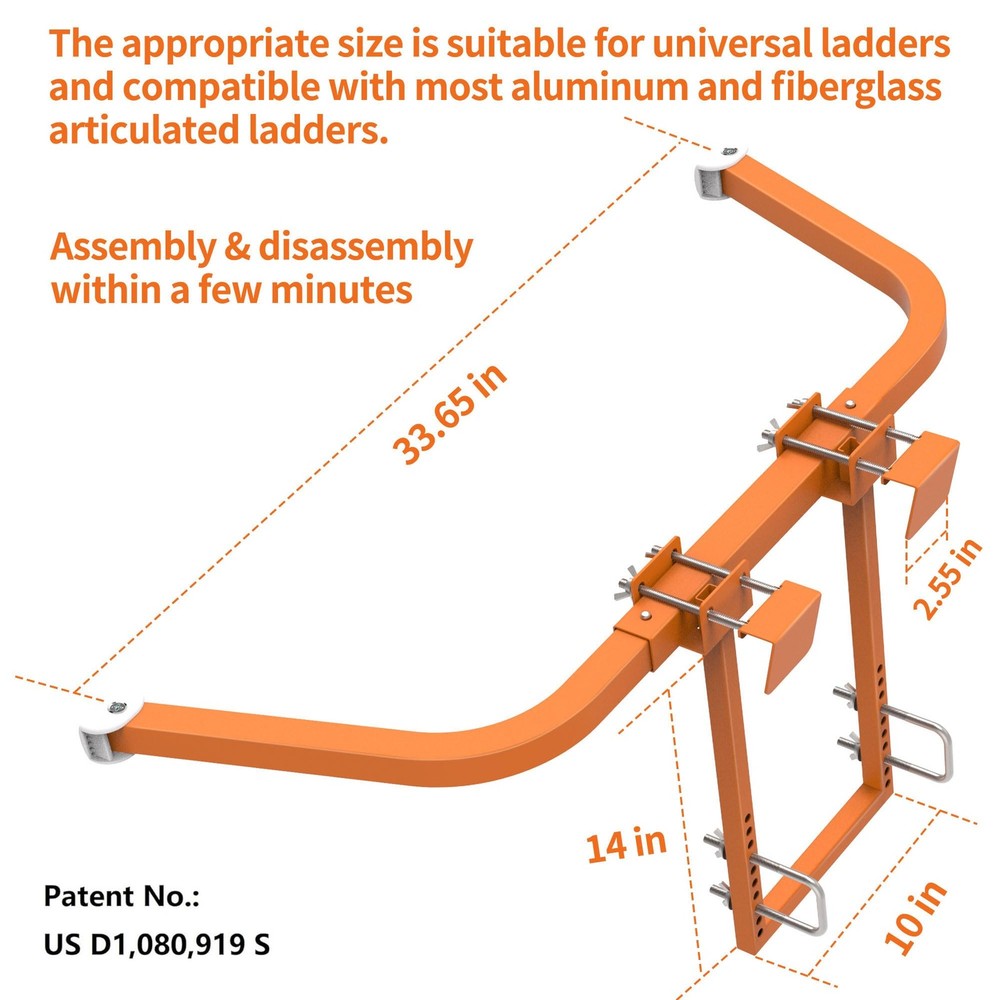 Ladder Stabilizer Accessory for Roof Gutter and Wall Ladder Standoff