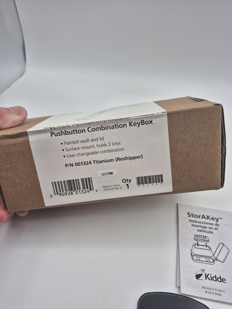 Kidde Access Point Key Safe Auto #001324 Vehicle Pushbutton Combination KeyBox