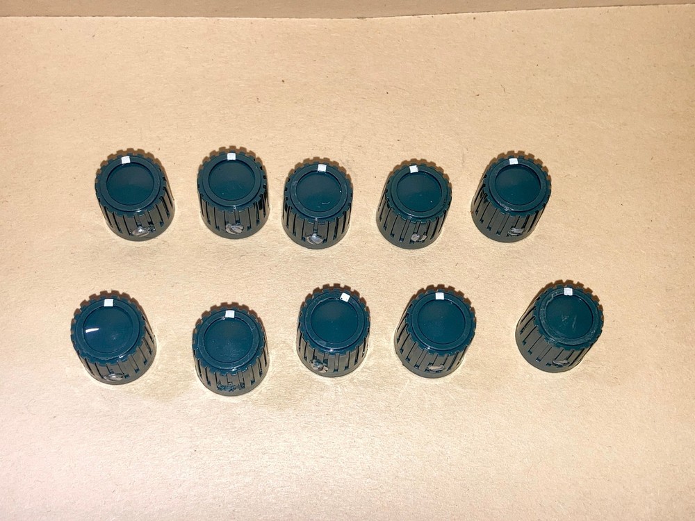 Small Turquoise Knobs for Heathkit HO-10 and HO-13, 1950/60's, 10 Knobs