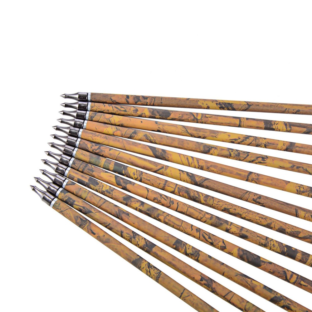 30" Carbon Arrows Camo SP500 Turkey Feather Removable Tips Compound Bow Target