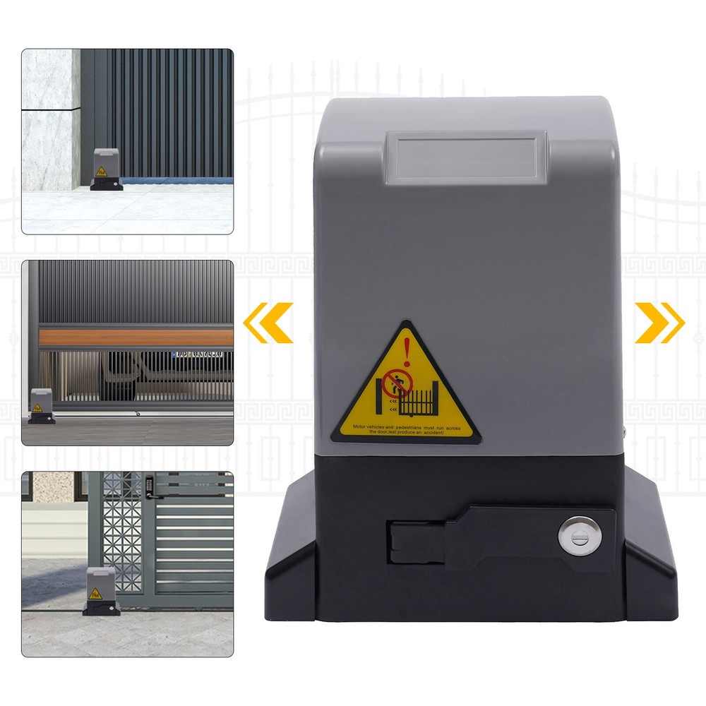 2700lbs Automatic Sliding Gate Opener Rack Driven with 2 Remotes & Complete Kit