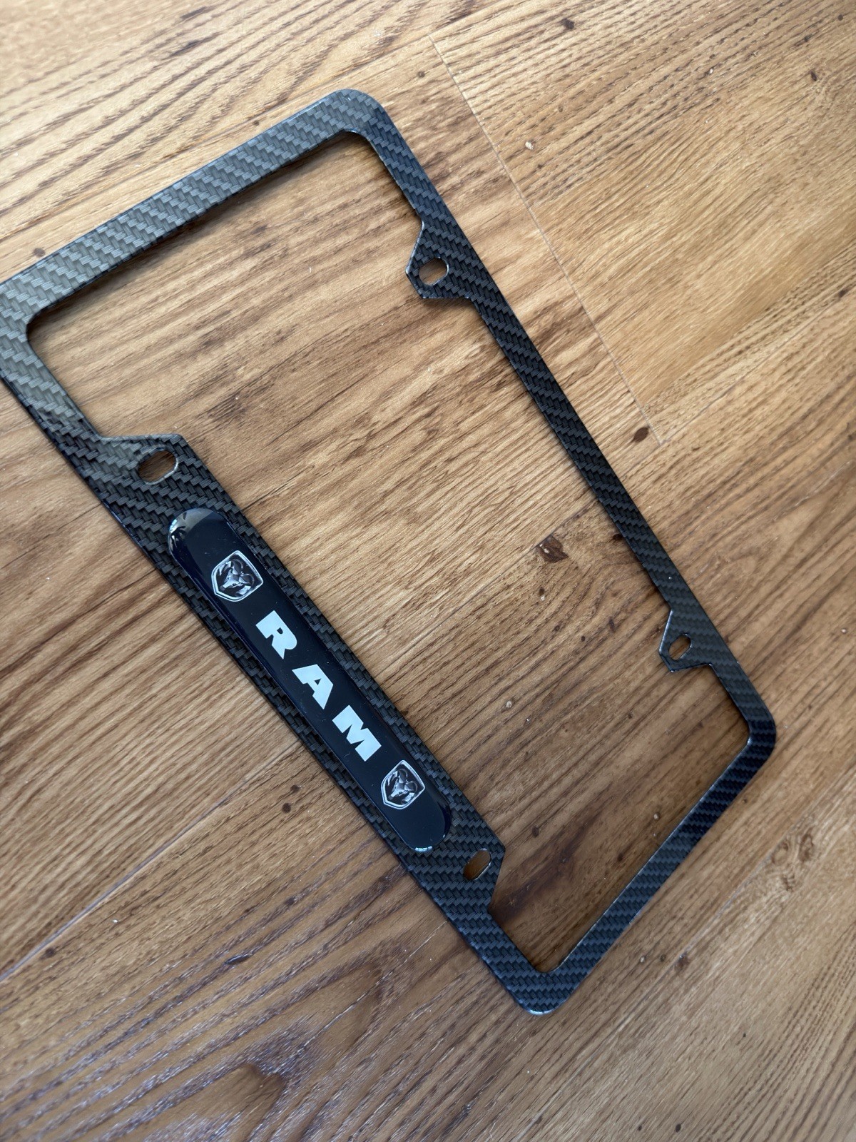Ram Carbon Fiber-Style License Plate Frames (Set of 2) – Hardware Included