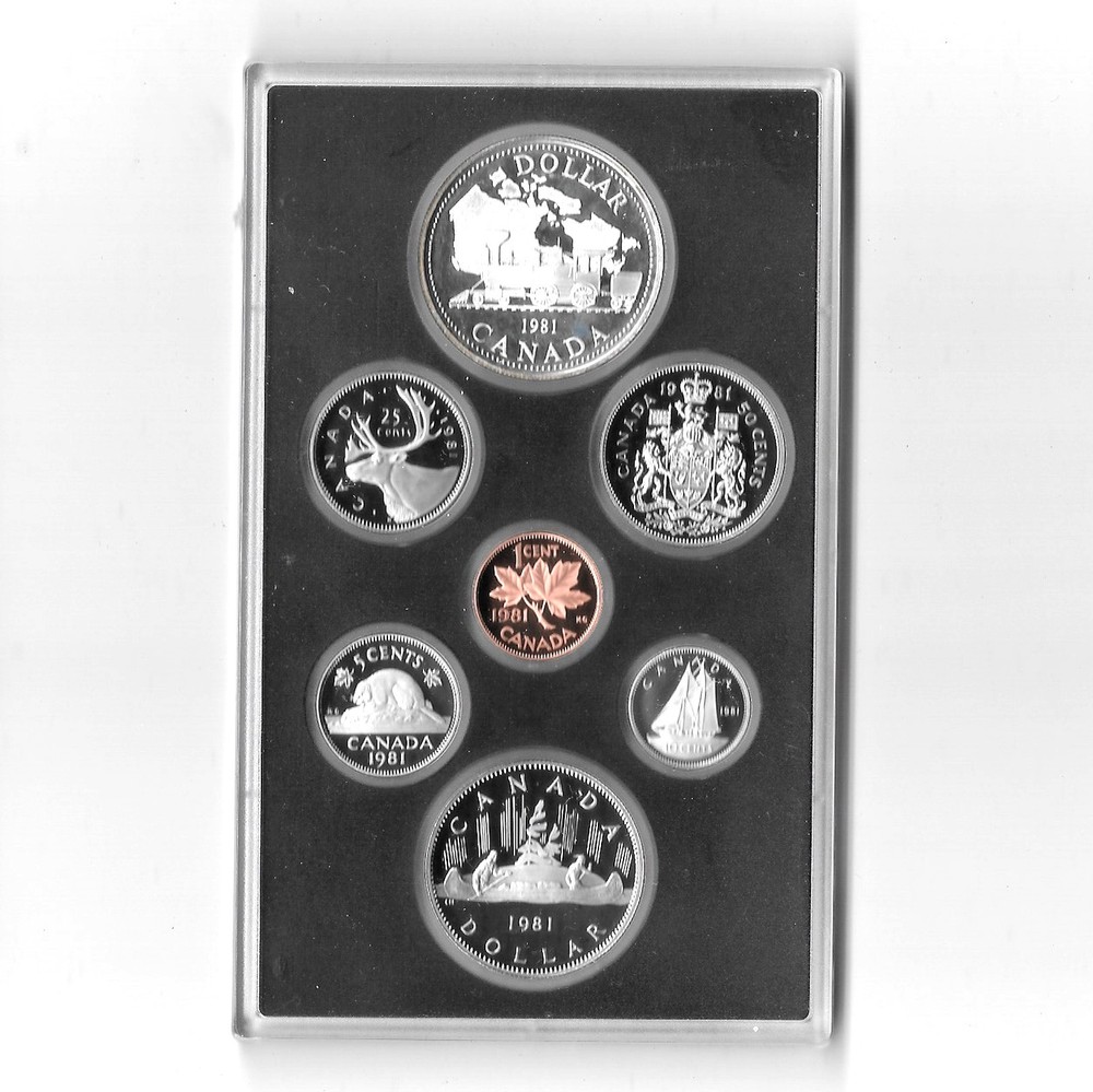 1981 Canada Double Dollar Proof Set - Railway Centennial - w/ Silver $. B19