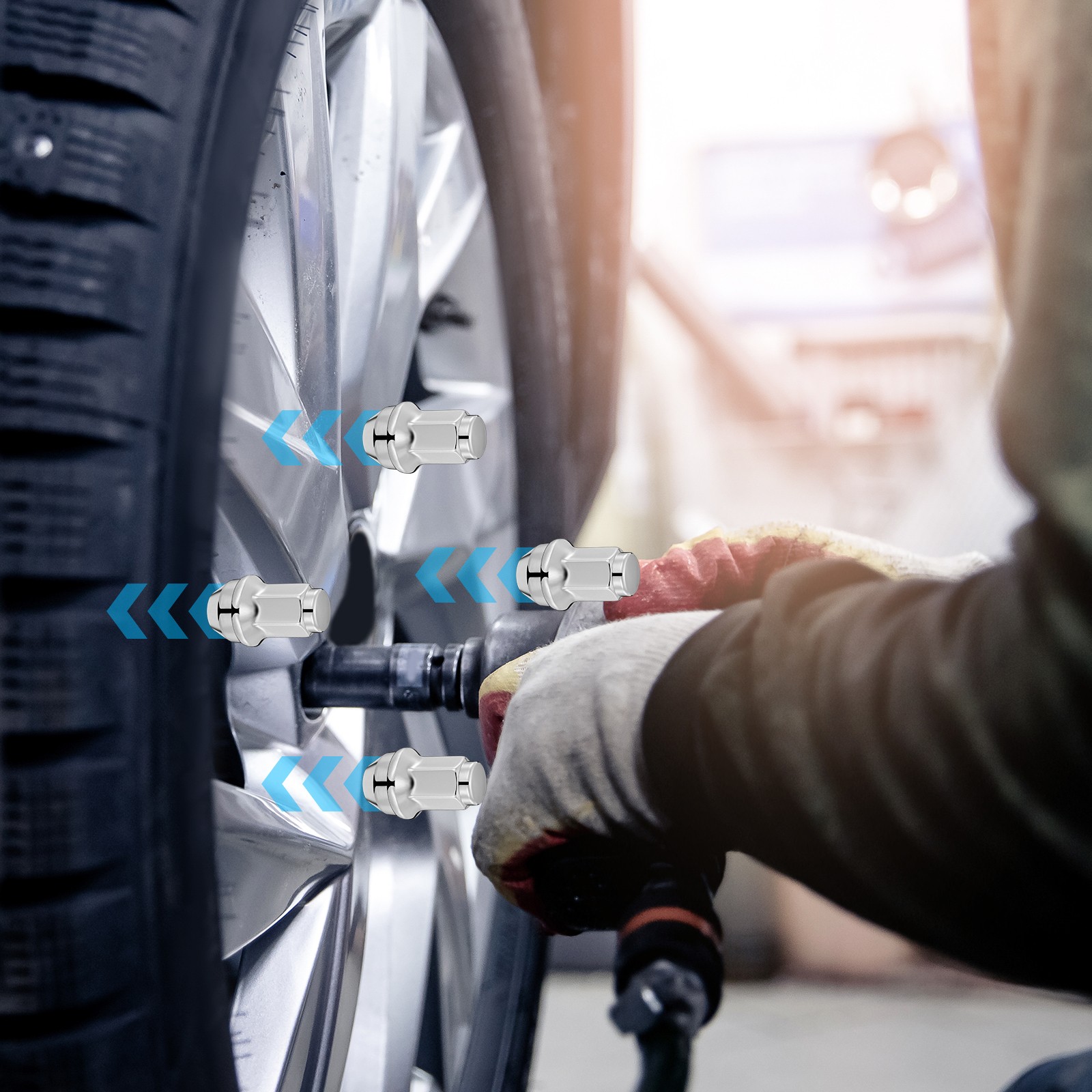 24 FORD FACTORY CHROME 14X2 LUG NUTS FOR 2003-2014 F150 EXPEDITION NAVIGATOR