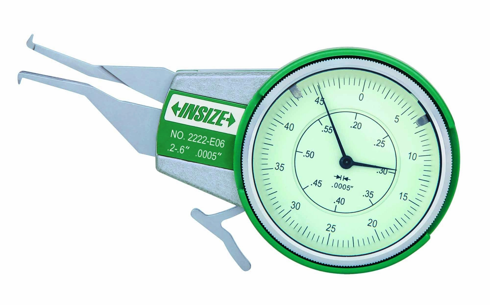 Insize INTERNAL DIAL CALIPER GAUGE, .8-1.6", graduation .0005" (2222-E161)