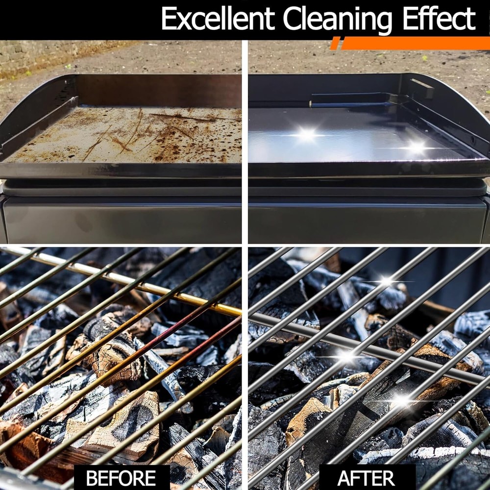 Heavy Duty Grill Cleaner, Cleaning Bricks with Handle/Grill...
