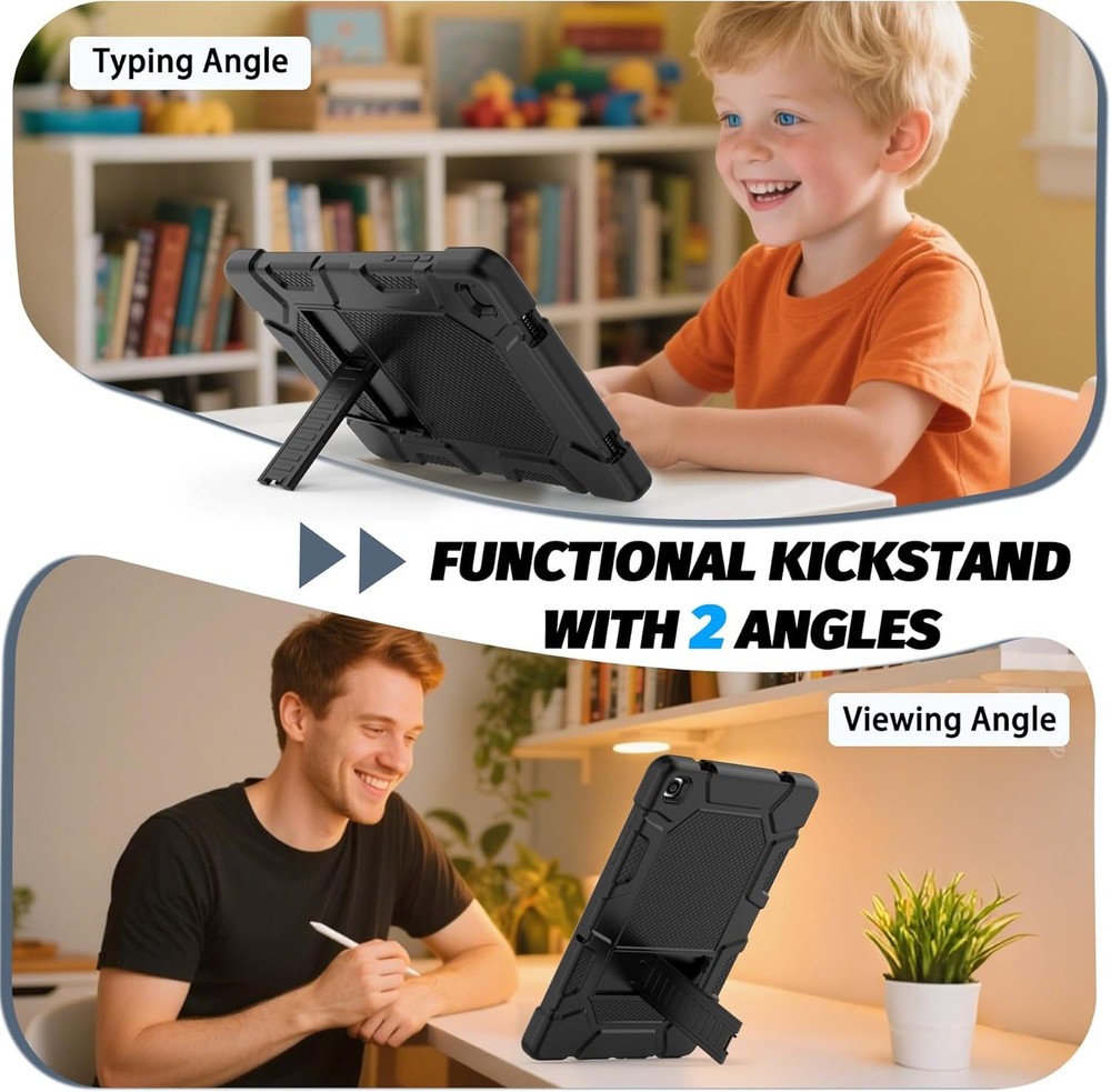 Rugged 3-Layer Shockproof Case with Kicks for Samsung Galaxy Tab A11+ 11