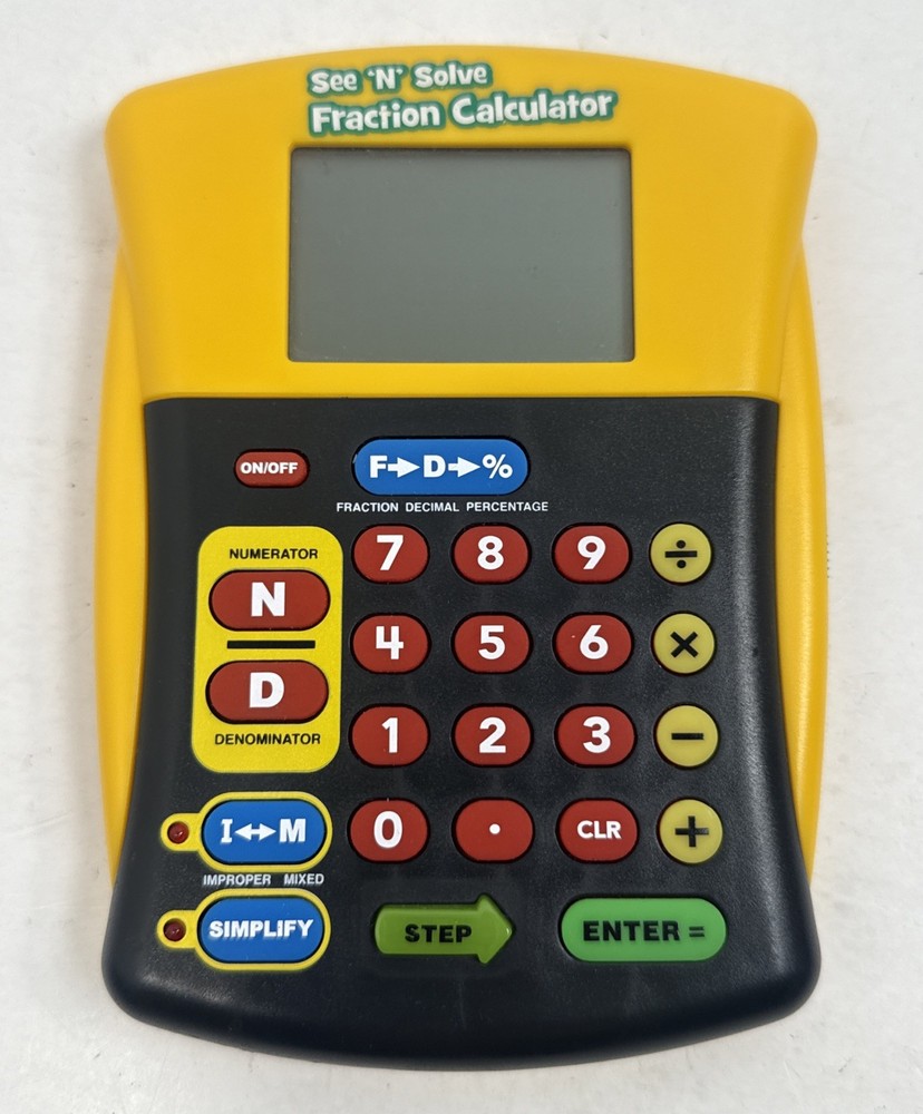 Educational Insights See 'n' Solve Fraction Calculator Math Learning Tool TESTED