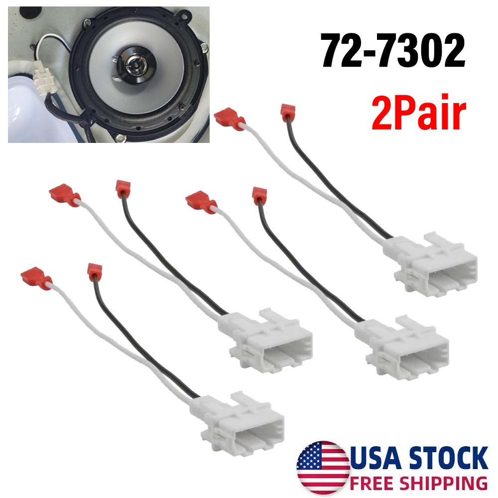 72-7302 CAR FACTORY SPEAKER HARNESS CONNECTOR PLUG FOR HYUNDAI/KIA 2PAIRS USA