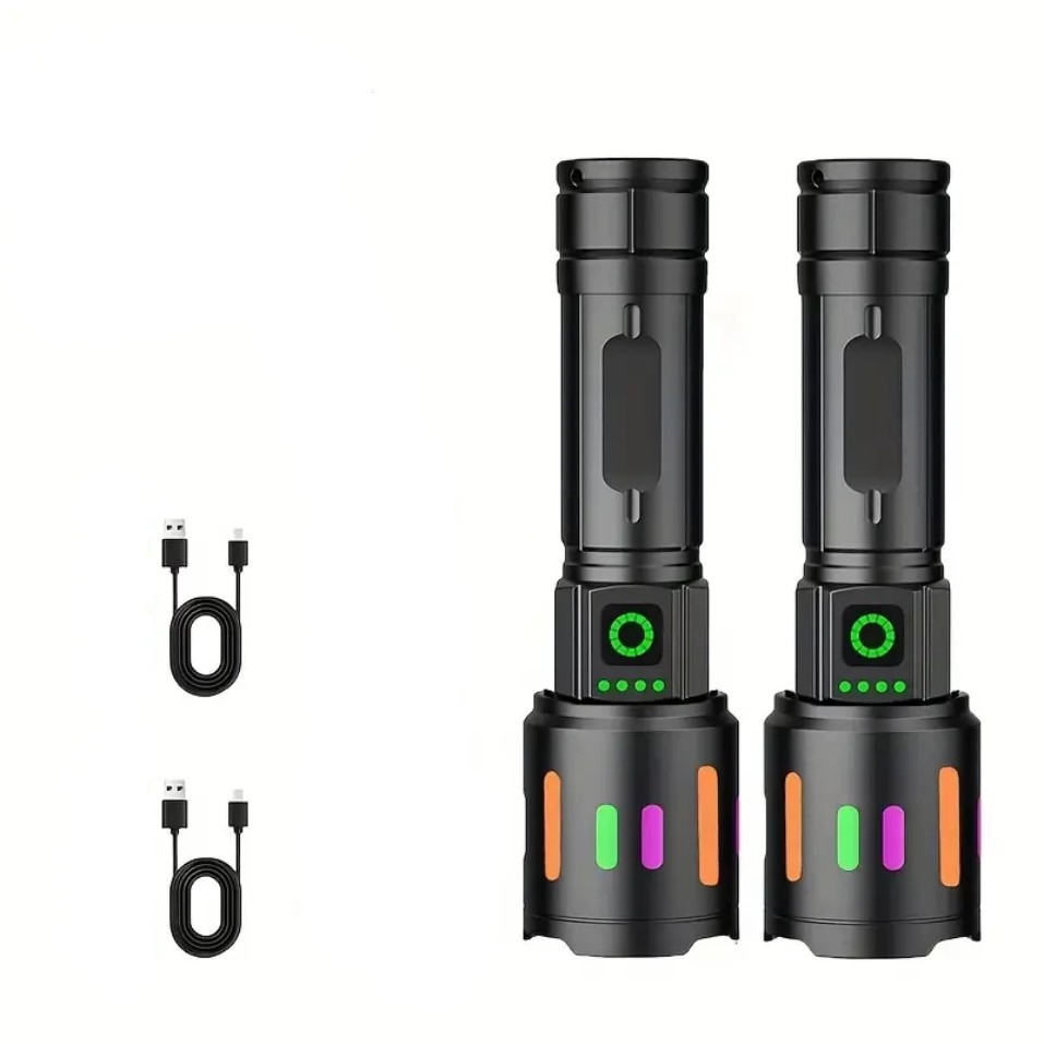 350000000 Lumen Super Bright LED Tactical Flashlight Rechargeable Work Light-