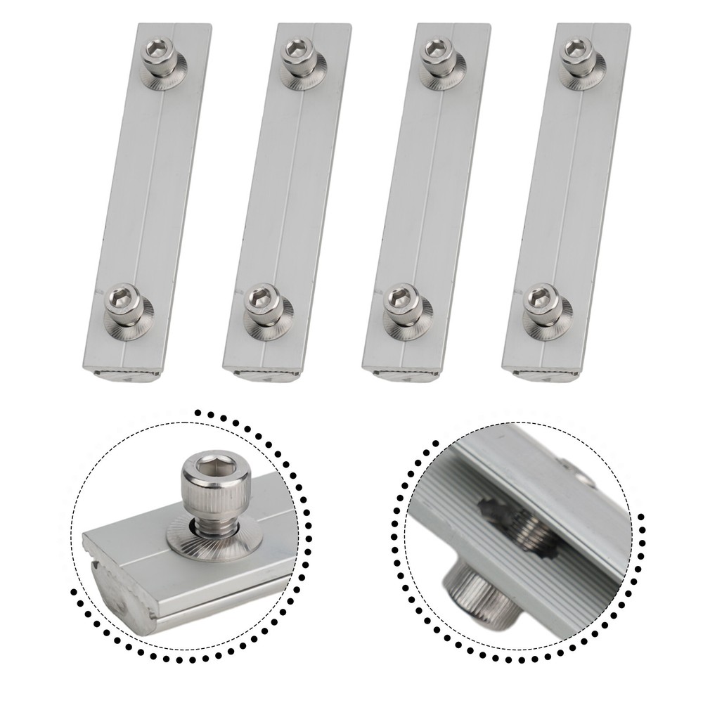 Aluminium Solar Module Rails Profile Connectors Mounting Connection Replacement