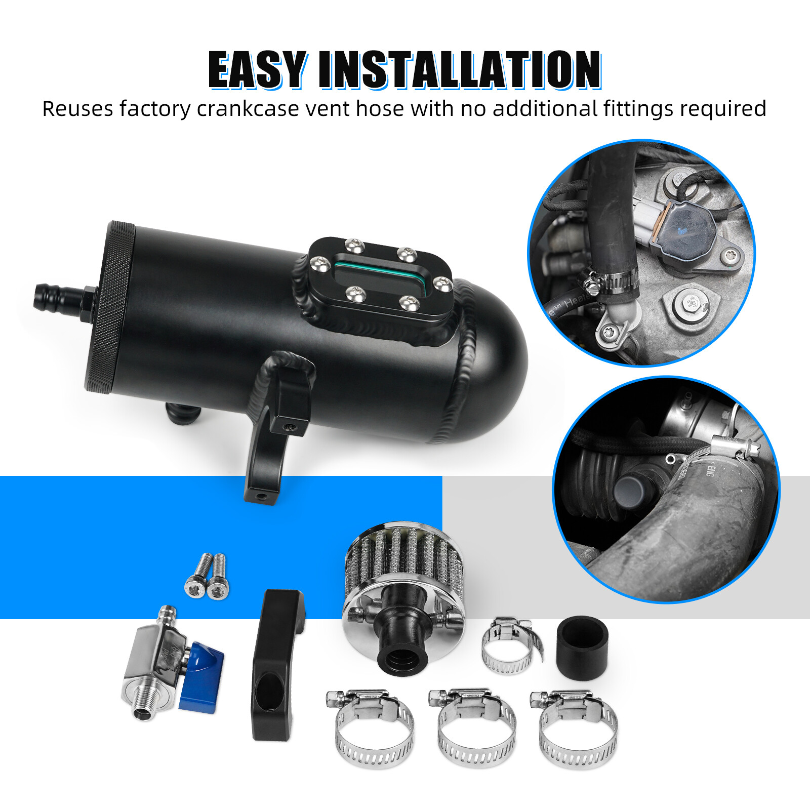 NICECNC Catch Can Oil Tank Kit For Can-Am Maverick X3 Max R RR Turbo DPS 2017-23