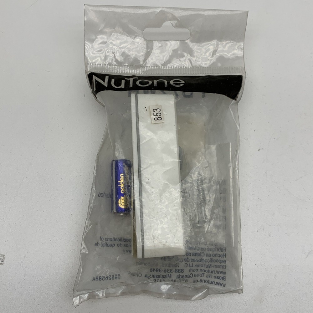 Nutone PB72WH Wireless Strobe and Door Chime System Button