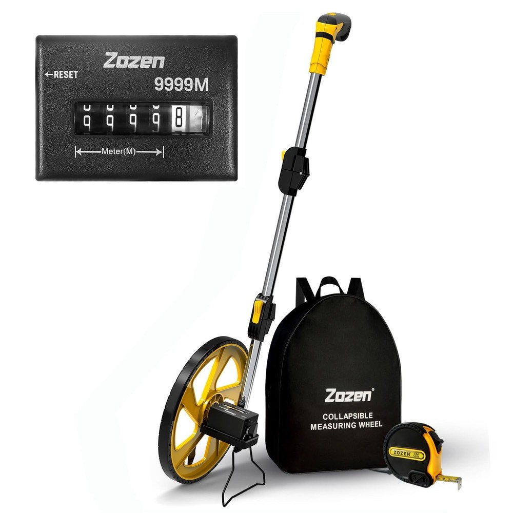 Innovative 10,000m Measuring Wheel - Foldable Design with Backpack, Easy Reset