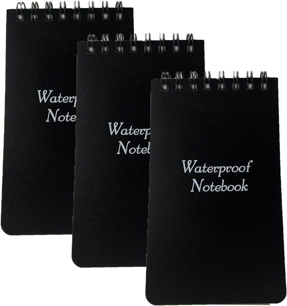 3pcs Waterproof Notebook, 3 x 5" Police Notepad, Write in the Rain Notebook