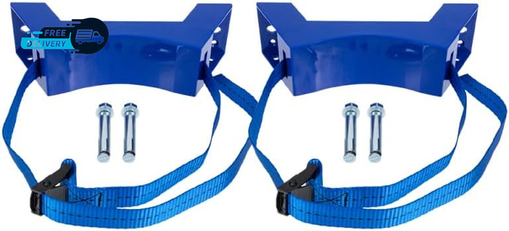 Adjustable Propane Tank Holder Bracket Wall Mounted with High-Strength Strap