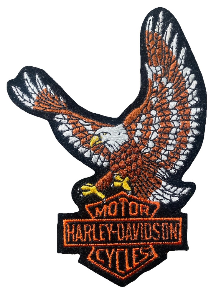 Harley Davidson Motor Cycles Patch Embroidered Eagle 3.5” x 5”