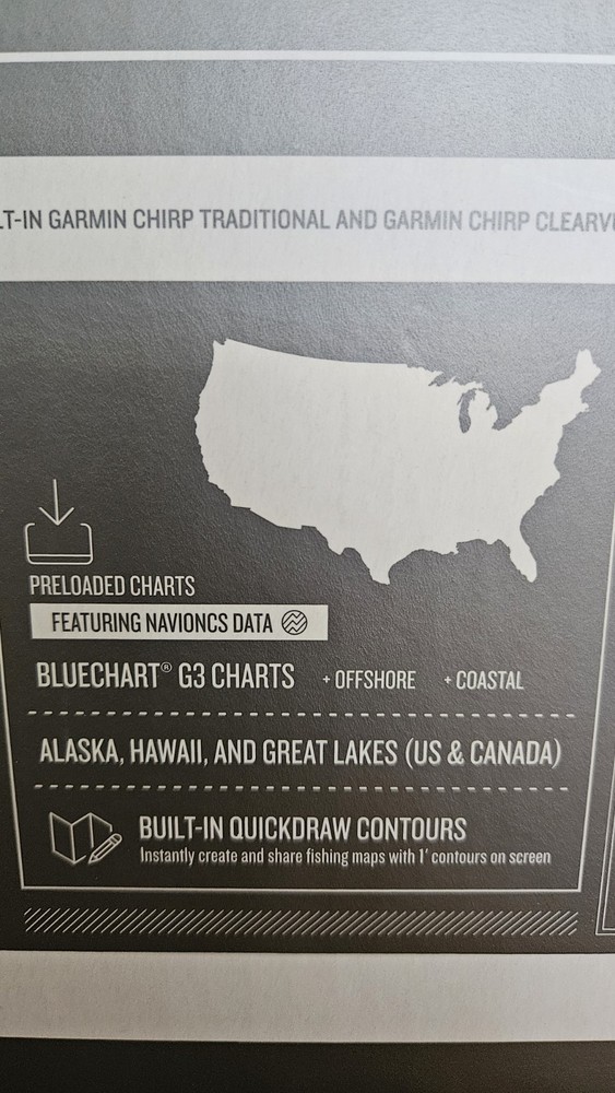 Garmin Echomap Plus 64CV + Transducer, Chartplotter MFD, GPS with mount NIB