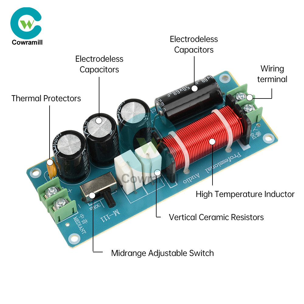 150W Midrange Speaker Frequency Divider Audio Crossover For HiFi Amplifier DIY