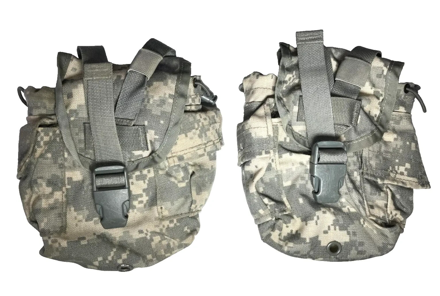 MOLLE II 1 QT Canteen Cover / General Purpose Pouch ACU - 2 Pack MINT