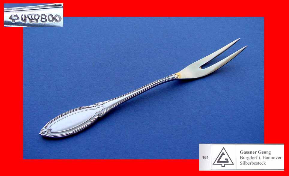 Empire Serving Fork, G. Gassner, 800 Silver B53
