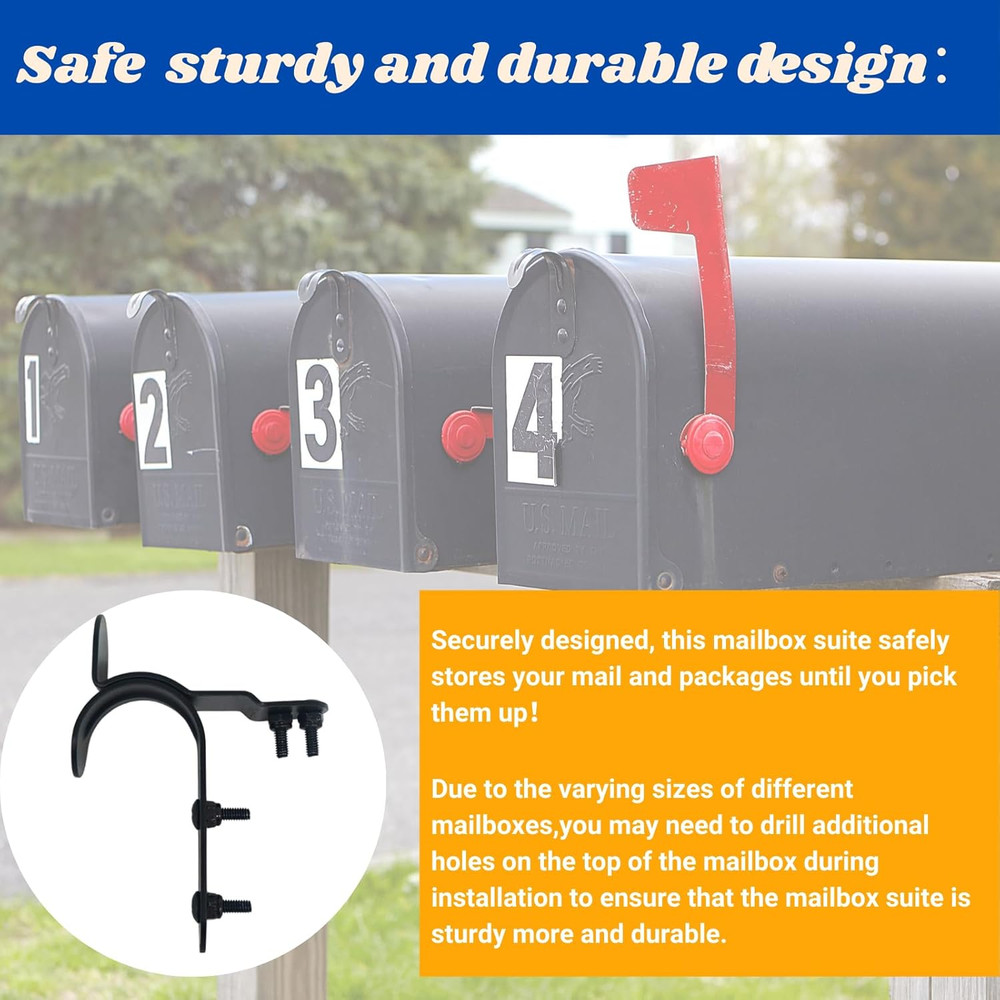 Mailbox Latch and Handle Kit, Thickened Mailbox Latch Replacement Set Easy Insta