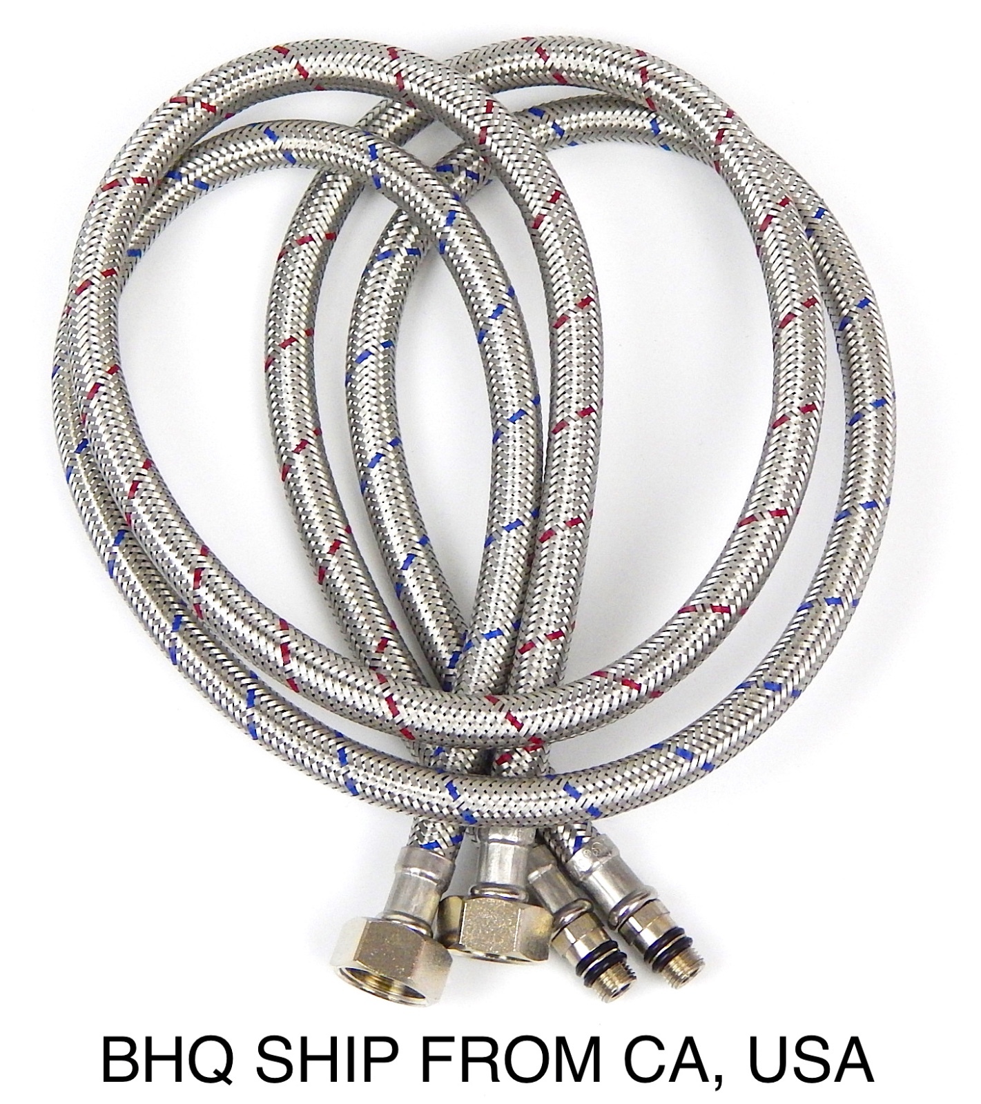 Salon Shampoo Unit Bowl Sink Faucet Hot & Cold Water Supply Line Hose SA-32