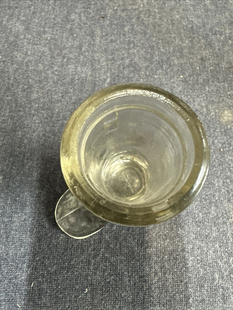 VINTAGE CLEAR GLASS SANTA BOOT CANDY CONTAINER