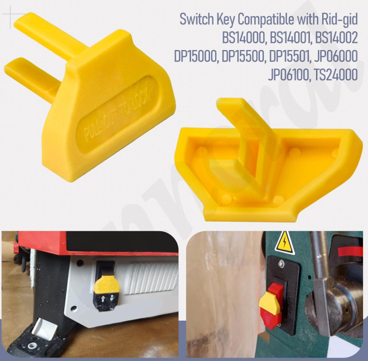 For Ridgid Replacement Switch Keys, 826122-4PK