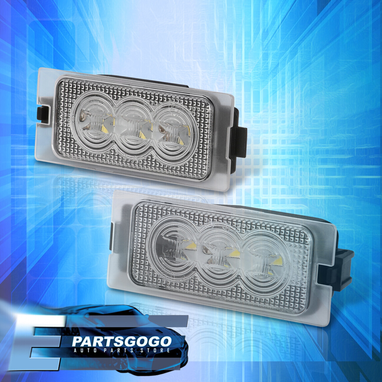 For 07-14 Ford Edge / 08-12 Escape 2PCS White SMD LED License Plate Lights Pair