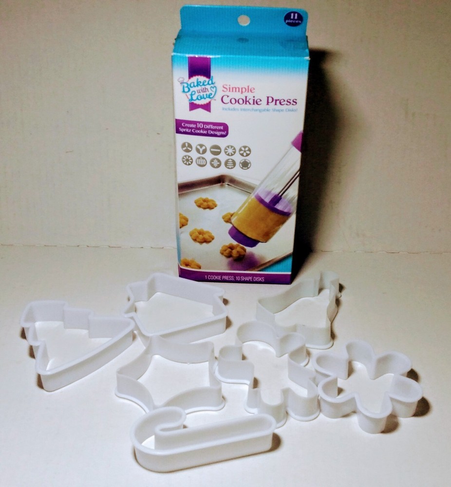 Spritz Design Cookie Press 10 Different Discs PLUS 7 Cookie Cutters