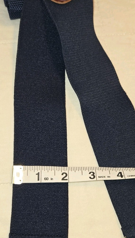 New McGuire-Nicholas Adjustable Elastic Solid Blue Suspenders • S-XL • EUC